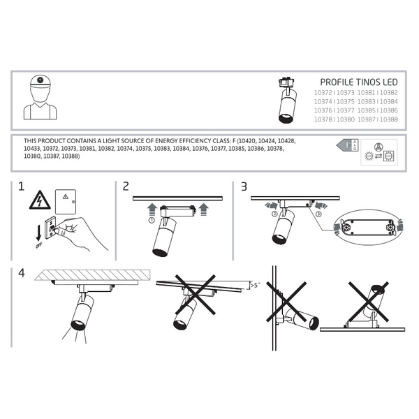 Spot do szynoprzewodu 1-fazowego Profile Tinos 10380 Nowodvorski LED 30W 4000K biały