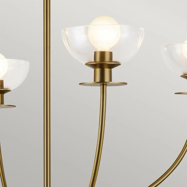 Designerski żyrandol Sylvia ALM-SYLVIA4-BG-CL do salonu złoty