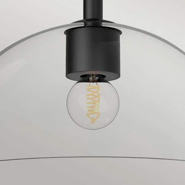 Lampa sufitowa na korytarz Jude ALM-JUDE-SF-MB-CL szklana czarna