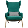 Tapicerowany fotel Hampton Velvet MSE011000304.P02V35 ciemnozielony pepitka
