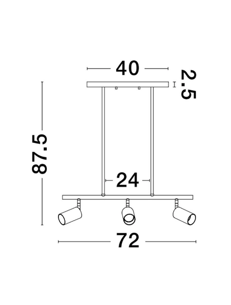 Sufitowa lampa z regulacją CAYES LE42926 spoty czarne złote
