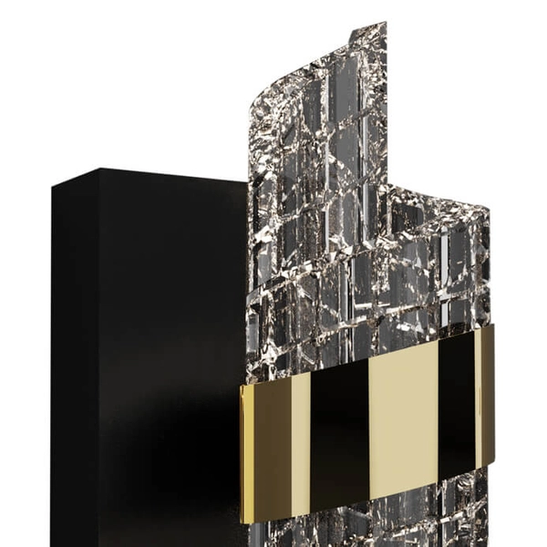 Kinkiet ścienny Tonga WL-26374-9W-3K-BK-GD Italux LED 9W 3000K czarny złoty