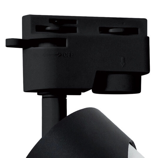 Lampa punktowa do systemu szynowego 1-fazowego Zebra 04211 Ideus czarna biała