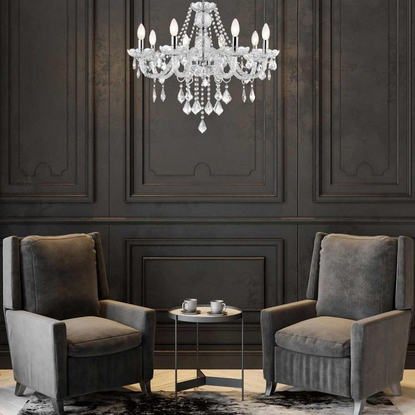 Żyrandol LAMPA wisząca CRISTALLO 3 LP-2940/3P Light prestige szklana OPRAWA na łańcuchu ZWIS chrom maria teresa przezroczysta