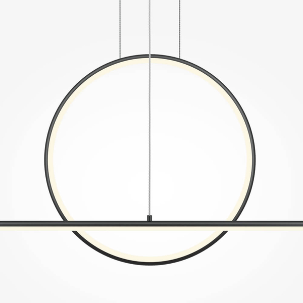 Lampa wisząca nad stół Halo MOD247PL-L49BK LED 40W 4000K ring belka czarna