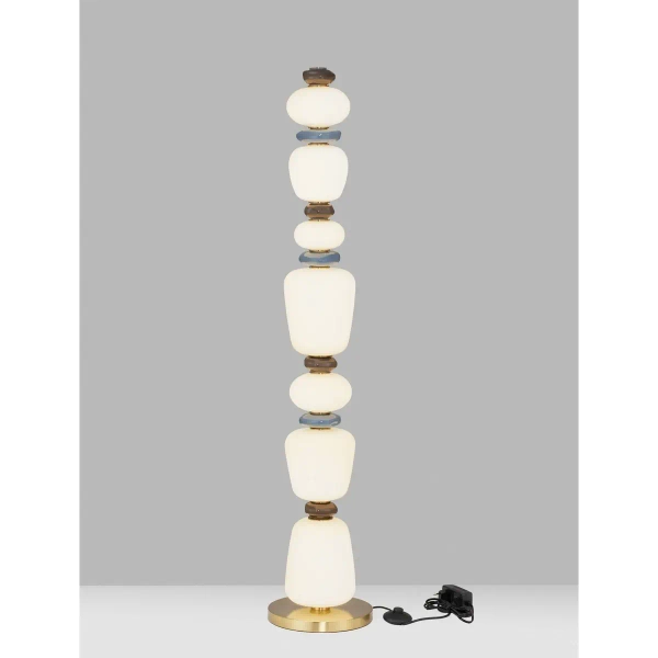 Dotykowa lampa podłogowa FELANZO LE45245 LED 33W 3000K biała niebieska złota