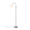 Regulowana lampa podłogowa IKERIS DL001-46331 do czytania srebrny biały