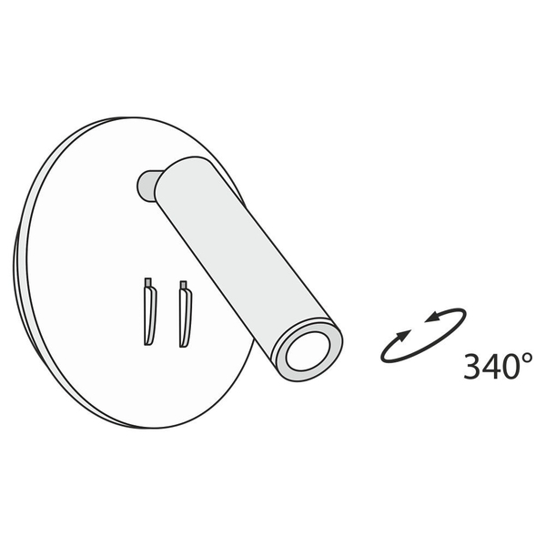 Ścienna LAMPA regulowana IOS 176 C176-WL-01-6W-W Maytoni metalowa OPRAWA kinkiet LED 6W 3000K tuba biała