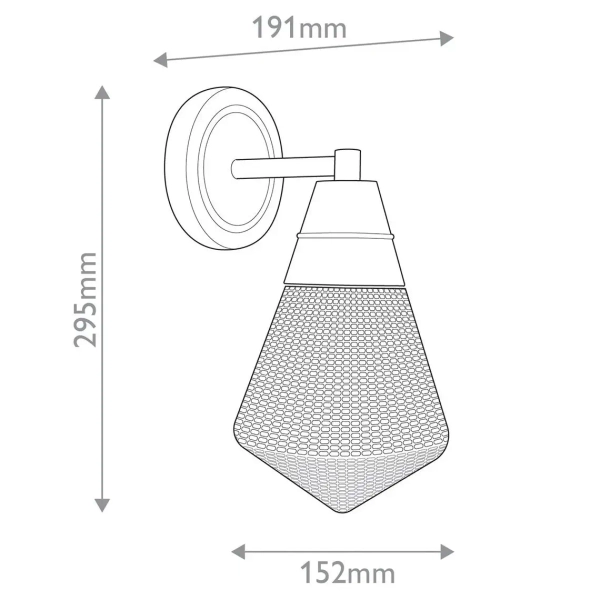 Szklana ścienna lampa Willard QN-WILLARD-1WB-UBZ-PG czarna