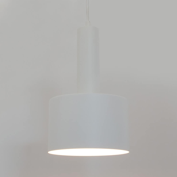 Wisząca lampa do gabinetu Vitrum 41112 walec krążek metalowa biała