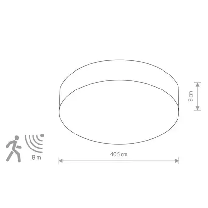 Minimalistyczny plafon natynkowy Arena do gabinetu biała