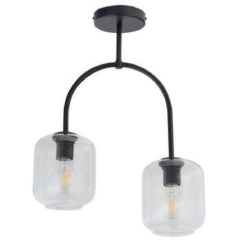 Plafoniera LAMPA sufitowa SHINE 32243 Sigma szklana OPRAWA plafon loftowy przezroczysty czarny