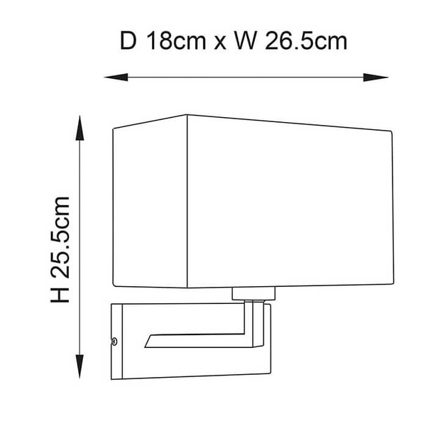 Ścienny kinkiet z abażurem Piccolo 96751-CH tkaninowy biały chrom