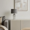 Stołowa lampa do salonu Luxin 74048 szklana dymiona tuba szary