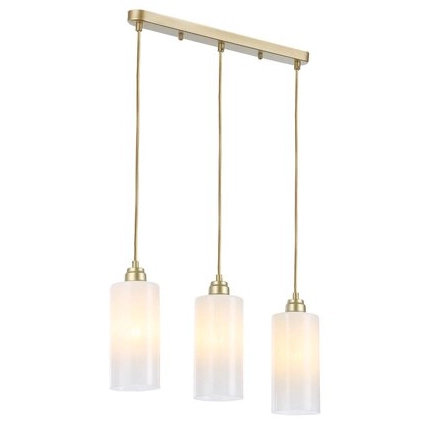 LAMPA wisząca PANTHEA 4480 Rabalux szklana OPRAWA tuby ZWIS kaskada złota biała