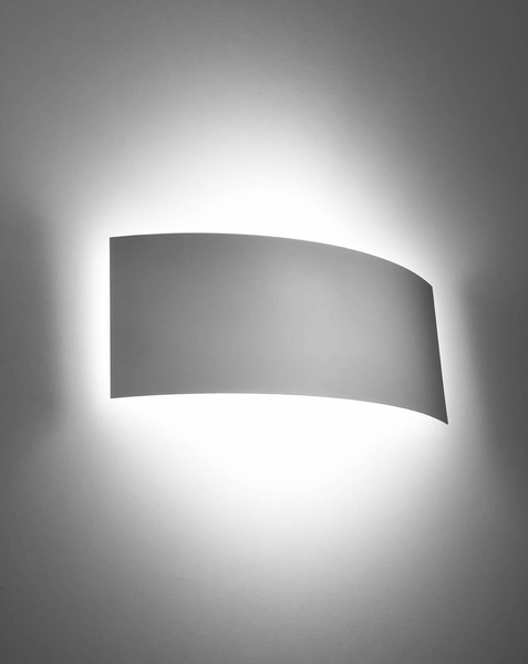 LAMPA ścienna SL.0936 półokrągła OPRAWA metalowy kinkiet biały