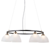 Ledowa lampa wisząca Montiela PND-34374-6-BK 180W 3000K czarny biały złoty