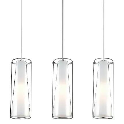 Lampa wisząca Carole MDM-1668/3B Italux tuby szklane chrom