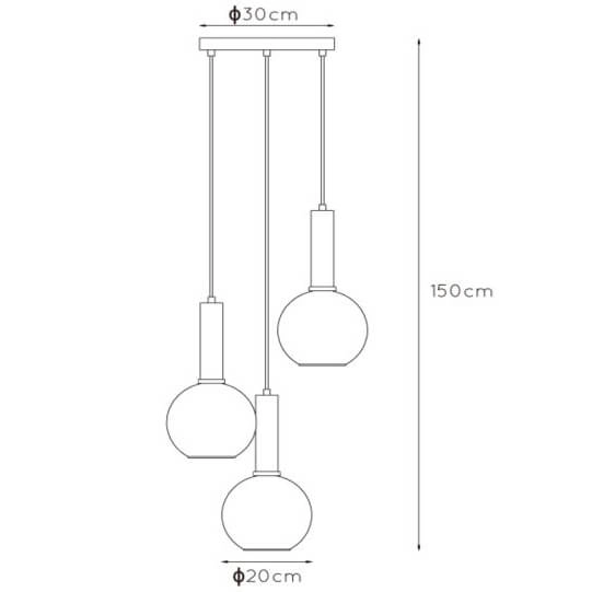 Loftowa lampa wisząca Marius do jadalni czarna przydymiona