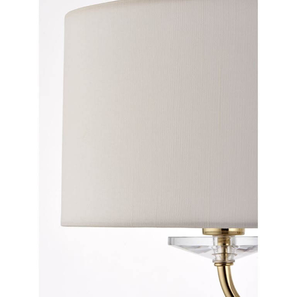 Lampa stojąca Nixon 70563 Endon owalny klosz podwójna mosiądz ecru
