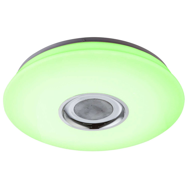 Plafon LAMPA sufitowa NICOLE 41329-18 Globo okrągła OPRAWA z efektem gwiazd LED RGB 24W głośnik bluetooth biała