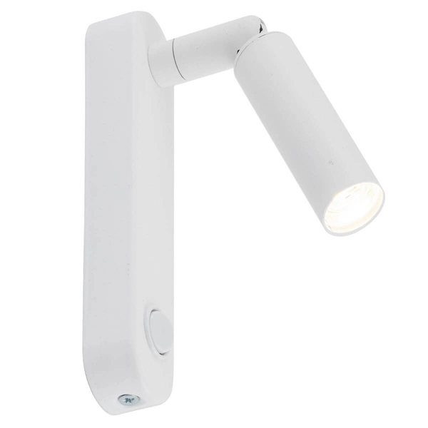 Lampa ścienna do sypialni Enzo 6620 z regulacją sopel biała