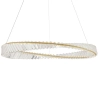Salonowa lampa wisząca BAUTA LE42913 z kryształkami LED 45W złota