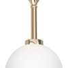 Szklana kula glamour Ero I wisząca lampa biała złota do biura