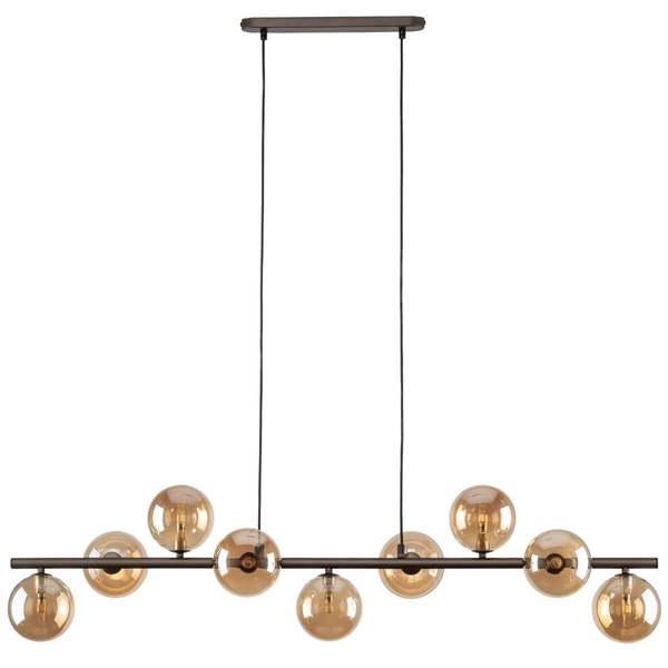 Lampa wisząca do kuchni Estera 4340 bombki kule bursztynowa brązowa