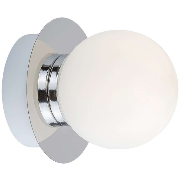 Kinkiet LAMPA ścienna BECCA 2110 Rabalux szklana OPRAWA łazienkowa kula ball IP44 biała chrom