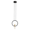 Wisząca lampa okrąg Amici ST-D7774 black LED 7W 3000K designerska czarny złoty