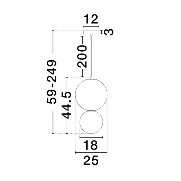 Kulista lampa wisząca nad stół JORELIA LE45248 LED 7W 3000K beżowa biała