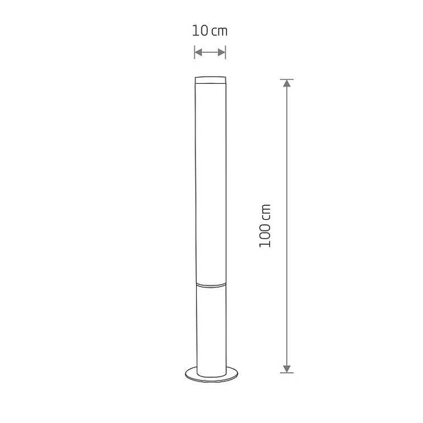 Stojąca lampa balkonowa Mia 11374 Nowodvorski LED 30W 3000K IP54 sopel czarna biała