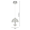 Kryształowa lampa wisząca VENUS ML314 LED 5W 4000K chrom