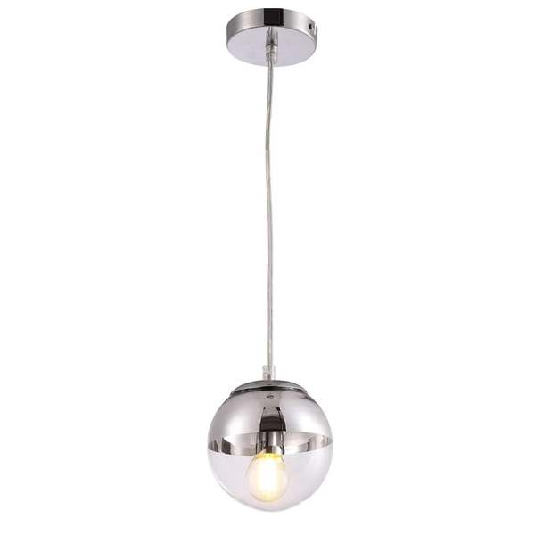 LAMPA wisząca K-8034A-1 Kaja kulista OPRAWA szklana kula ZWIS ball chrom przezroczysty