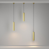 Ścienna lampa Calipso P106PL-01-GU10-BS metalowa tubka mosiądz