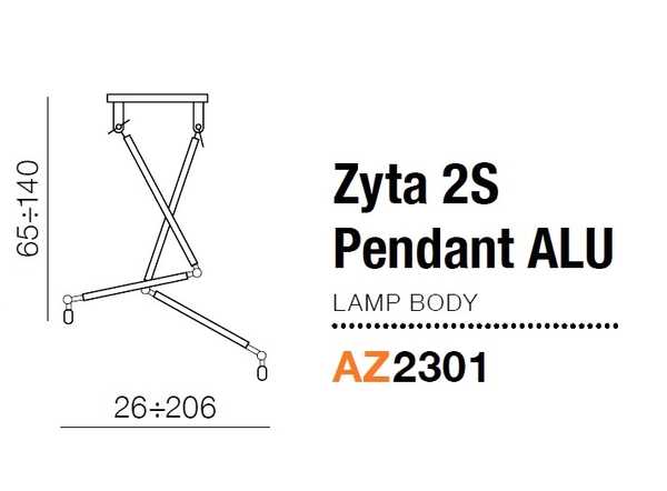 Stelaż do lampy wiszącej Zyta AZ2301 Azzardo do jadalni chrom