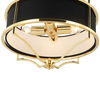 LAMPA wisząca Stesso Gold Nero S Orlicki Design okrągła OPRAWA abażurowa w stylu klasycznym czarna złota