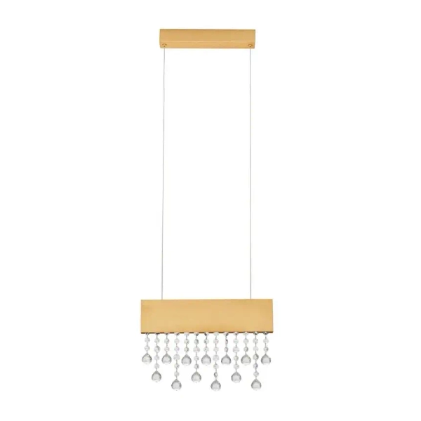 Wisząca lampa kryształowa OLEVIRA LE45145 LED 20W 3500K ściemnialna złota