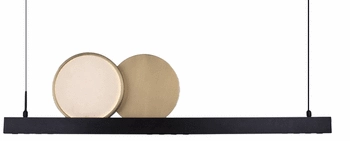 Wisząca lampa nowoczesna Momo P0487 nad wyspę LED 35W czarna złota