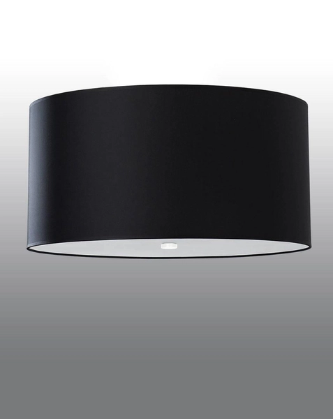 LAMPA sufitowa SL.0746 plafon OPRAWA okrągły plafon abażurowy czarny