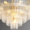 Lampa zwis Iceland ST-6308-6 Step lód kryształki pałacowa do salonu złota