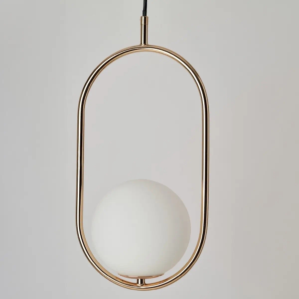 Wisząca lampa Coco AZ4981 szklana ball kula zwis złota 