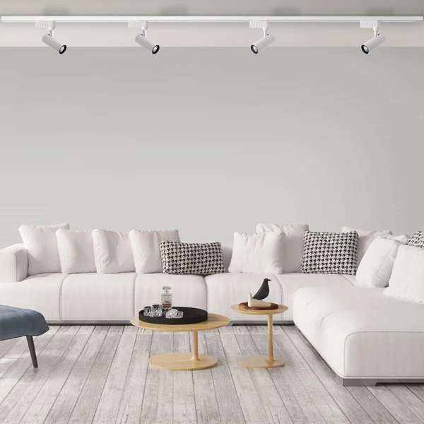 System szynowy LEON LP-1919/1W WH SET Light Prestige metalowa OPRAWA zestaw LED 21W 3000K listwa z reflektorkami biała