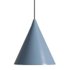 Stożkowa lampa wisząca Form 1108G16 Aldex do przedpokoju niebieska