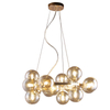 Wisząca lampa jadalniana Marbelio PND-6161-15 GO+CO złota przydymiona