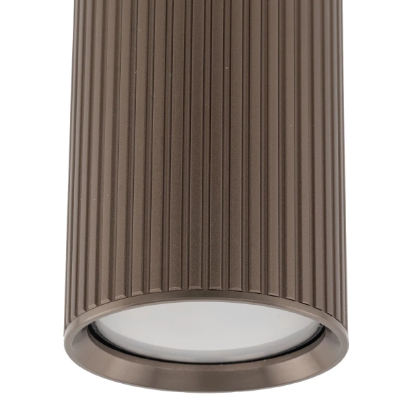 Nowoczesna sufitowa lampa Tube 11029 tuba żebrowana brązowy