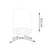 Plafon sufitowy Zoe SL.1209 Sollux LED 9W 4000K walec minimalistyczny biały
