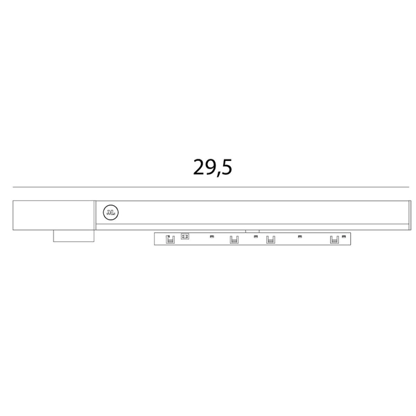 Zasilacz doszynowy do systemu magnetycznego MAX NA0006 100W czarny