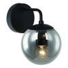 Kinkiet LAMPA ścienna Bao Parette Nero Fume Orlicki Design loftowa OPRAWA szklana kula ball czarna przydymiona